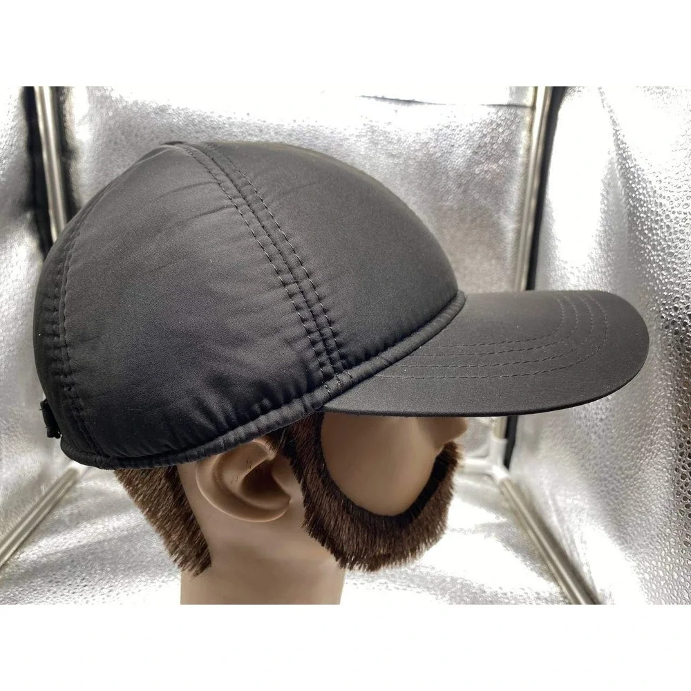 UGLA Sport Collection Mens OS‎ Black Padded Fleece Lined Baseball Cap Winter Hat